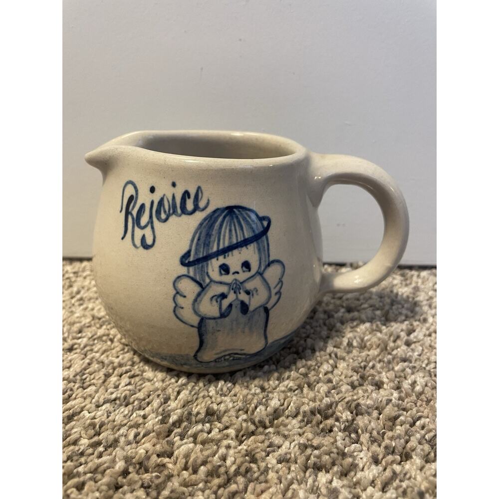 VTG Yesteryears Angel Rejoice Pitcher Creamer Marshall Texas Hand Turned